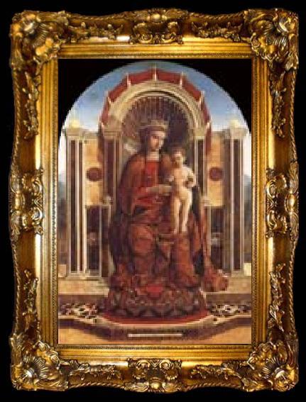 framed  Gentile Bellini The Virgin and Child Enthroned, ta009-2